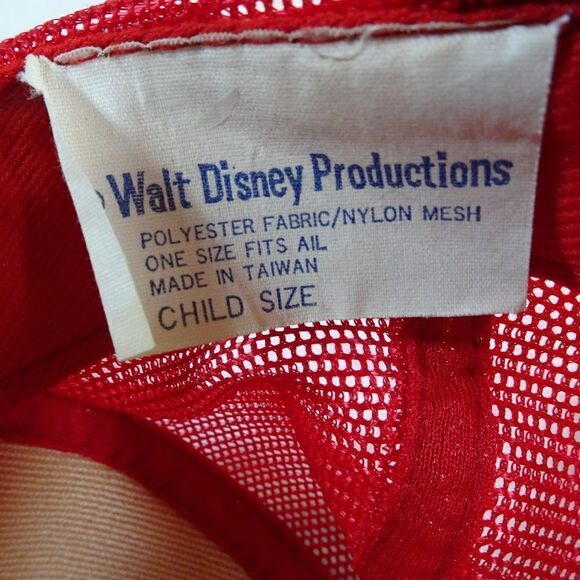 Vintage 90s Walt Disney Productions Mickey Mouse Child Size Trucker Hat Cap - Picture 7 of 8